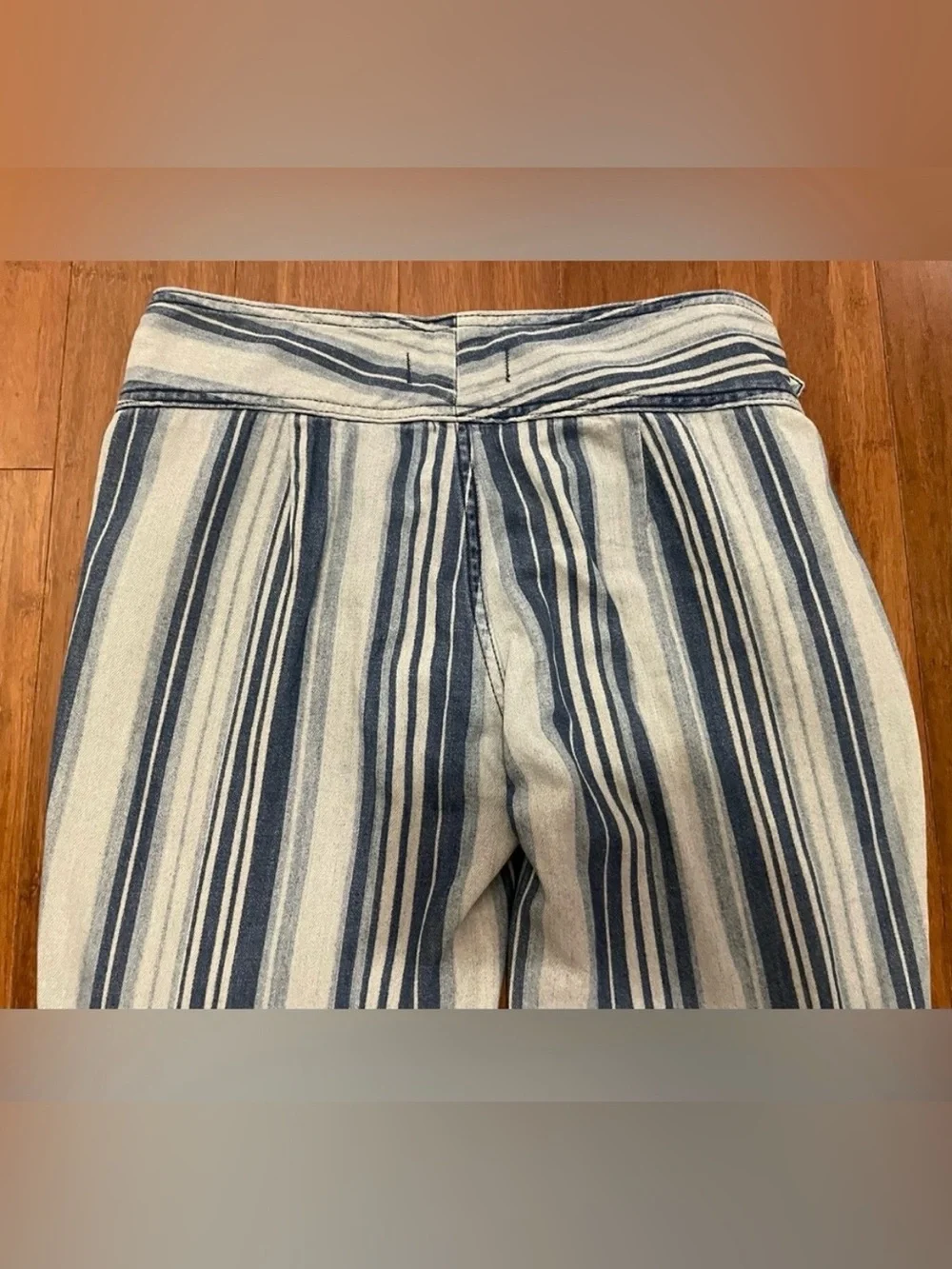 Free People Jeans 25 Flare Striped Beach Hippie